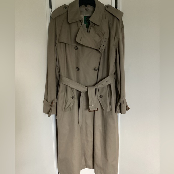 Trench coat Sz 40 Macy’s CLUB ROOM raincoat wool liner 4 seasons EUC - Picture 2 of 10